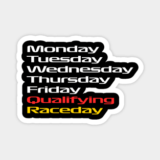 F1 Fan Race Week Schedule Magnet
