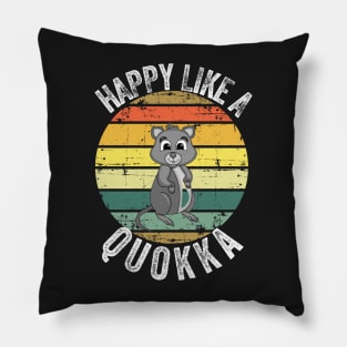 Happy like a quokka Pillow