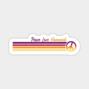 Peace Love Hammock - Sunrise Retro Stripes Magnet