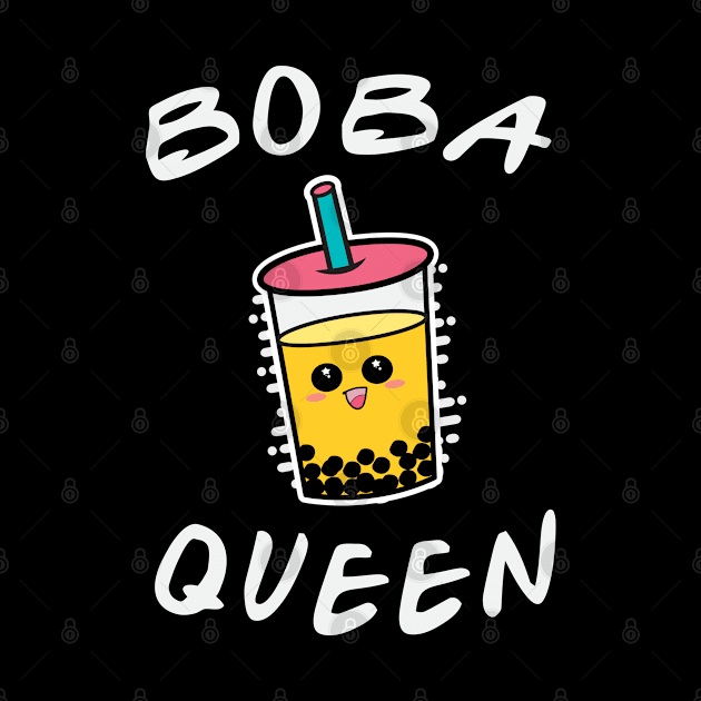 Boba Queen - Bubble Tea Kawaii Food  Lovers by Rebrand