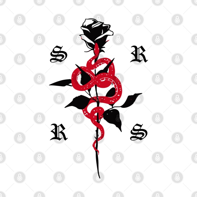 Red Snake Black Rose by uongduythien@gmail.com