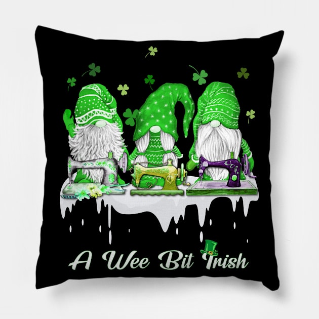 Gnomes a wee bit Irish Pillow by dreadtwank