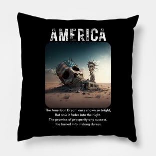 Death of the American Dream v1 Pillow