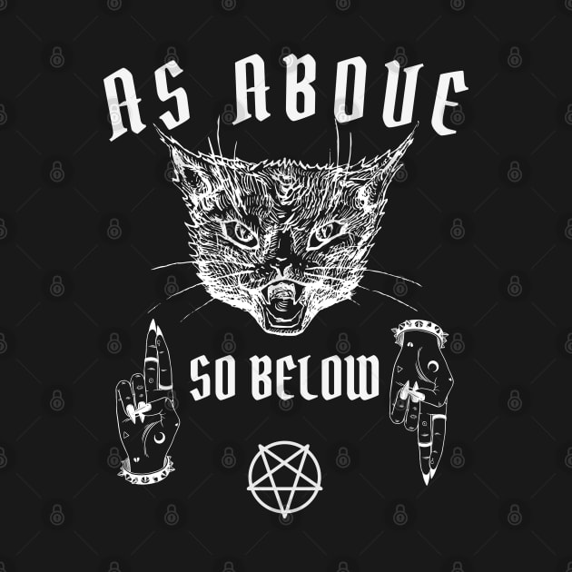 As Above So Below - Satanist Cat by Souls.Print