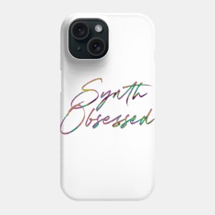 Synth Obsessed / 80s Style Typography Design Phone Case