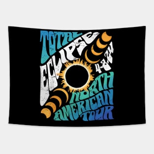 Total Solar Eclipse April 8 2024 Retro Groovy Women Kids Men Tapestry