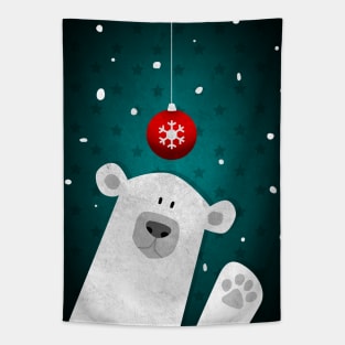 A Polar Bear Christmas Tapestry