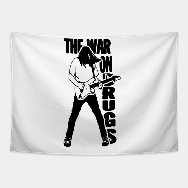 black The War On Drugs Band Tapestry by SEKALICE