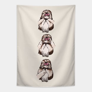 No Evil Shih Tzu Tapestry