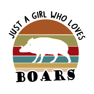 Wild boar women girl wild boar huntress design T-Shirt