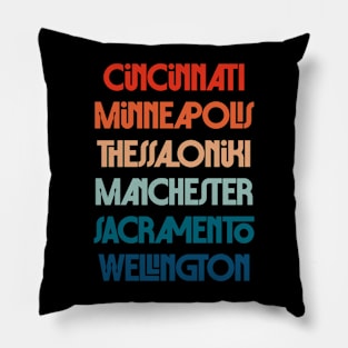 Retro Cincinnati Pillow