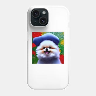 cute pomeranian puppy wearing clothes 1 Phone Case