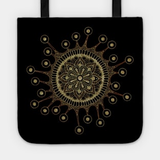 Virus Mandala (black/yellow) Tote