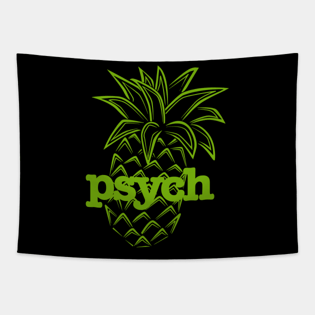 Psych Pineapple Sherpa Tapestry by Fauzi ini senggol dong