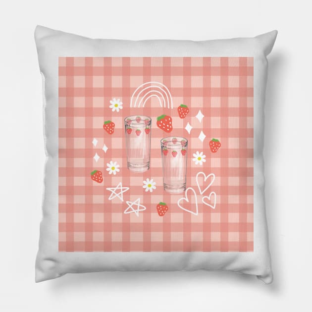 Nana anime strawberry glasses Pillow by little-axii