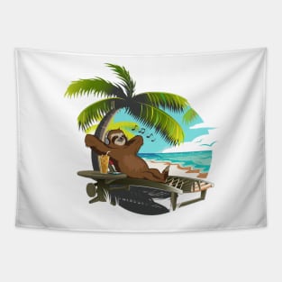 Lazy beach Tapestry