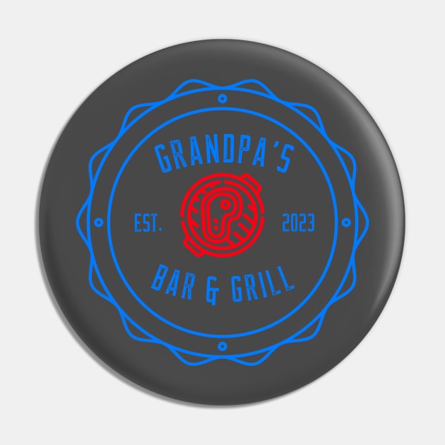 Grandpa's Bar and Grill Pin by Preston James Designs