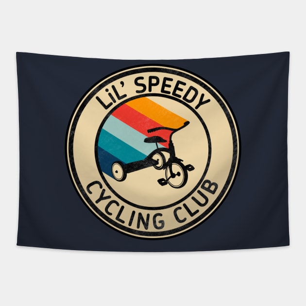 Lil’ Speedy Cycling Club Tapestry by Crooked Skull