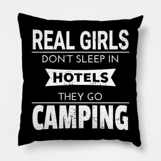 Real girls go camping outdoor RV caravan gift Pillow