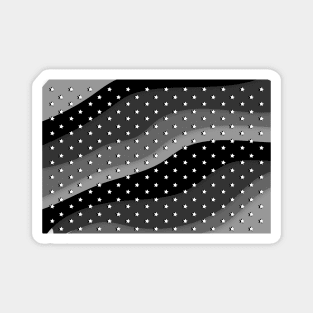 Black and White Waves Retro Aesthetic Stars VSCO stars Magnet