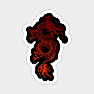 Red Dragon - Chinese Dragon Magnet