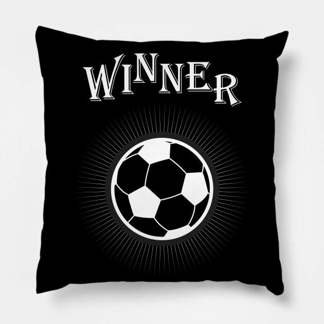 Sports Soccer Winner Championship Football Goal Sport lover gifts and presents Pillow by sofiartmedia