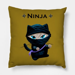 Ninja Cat Pillow