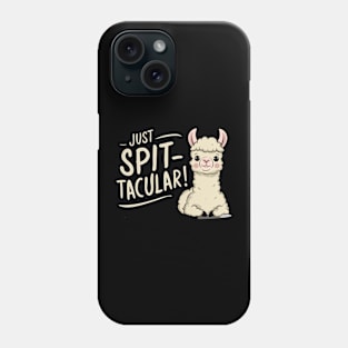 Cute Just Spit-tacular Funny Llama Design Phone Case