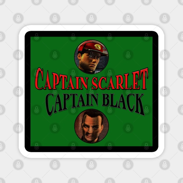 Captain Scarlet & Captain Black Magnet by The Black Panther