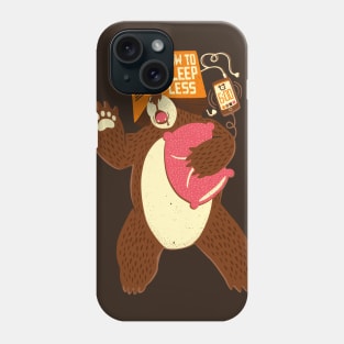 How to Sleep Less Book Brown Phone Case