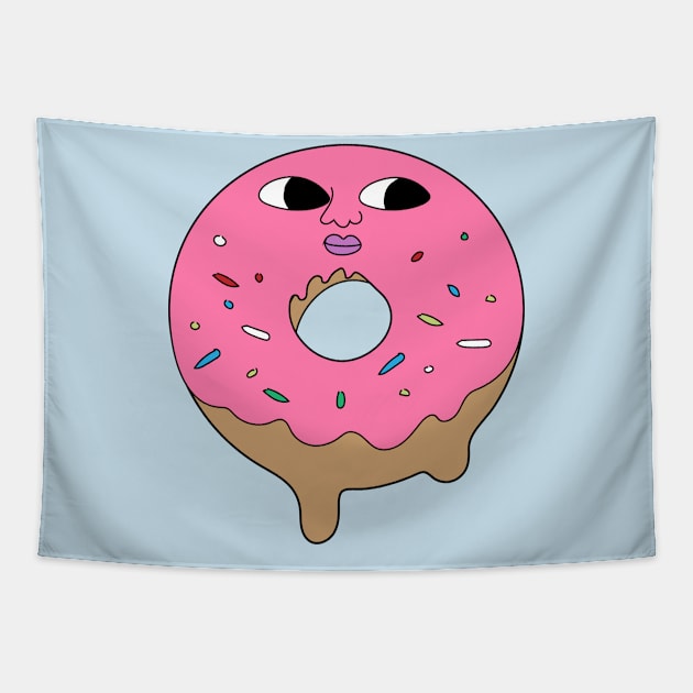 Curious Donut Man Tapestry by FungibleDesign