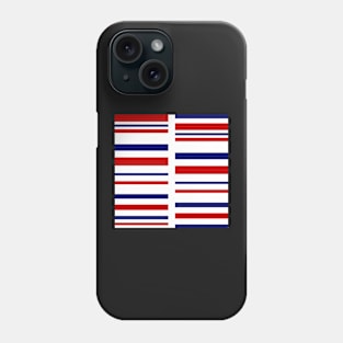 Red and blue stripes on white Phone Case