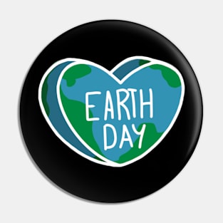 Earth Day Heart Pin