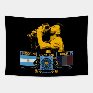 Argentina / Messi - World Champion 2022 Qatar (Gold) Tapestry