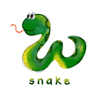 Cute snake animal for kids Liam Fitzpatrick T-Shirt