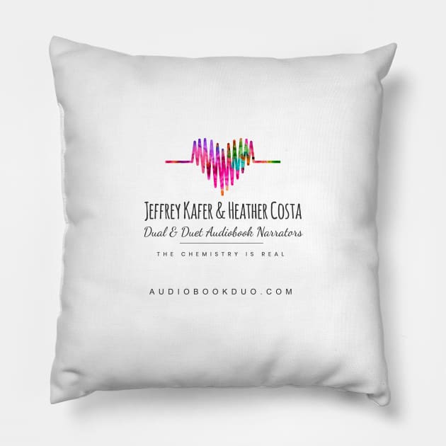 Jeffrey Kafer & Heather Costa Audiobook Narrators Pillow by Audiobook Tees