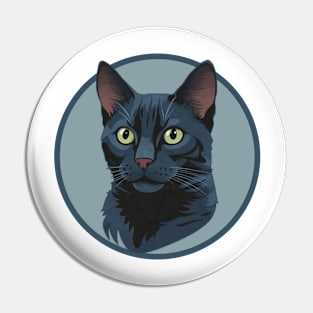 Russian Blue cat Pin