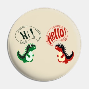 dinosaurs greeting each other Pin