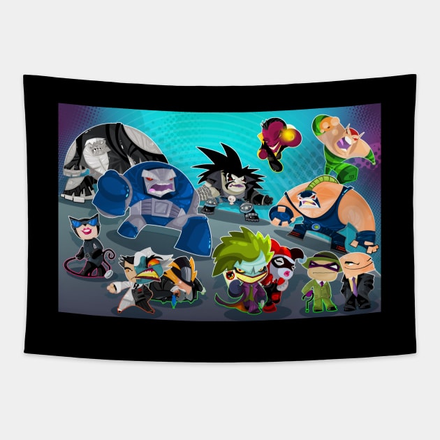 DC Villans Tapestry by vancamelot