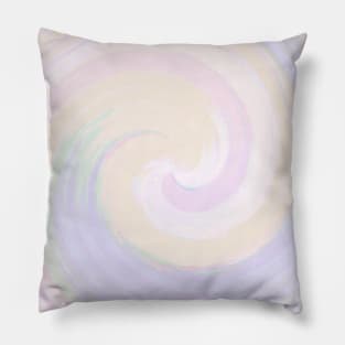 Soft Pastel Colors Swirl Pillow