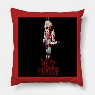 We Love Horror Casey Becker Design Pillow