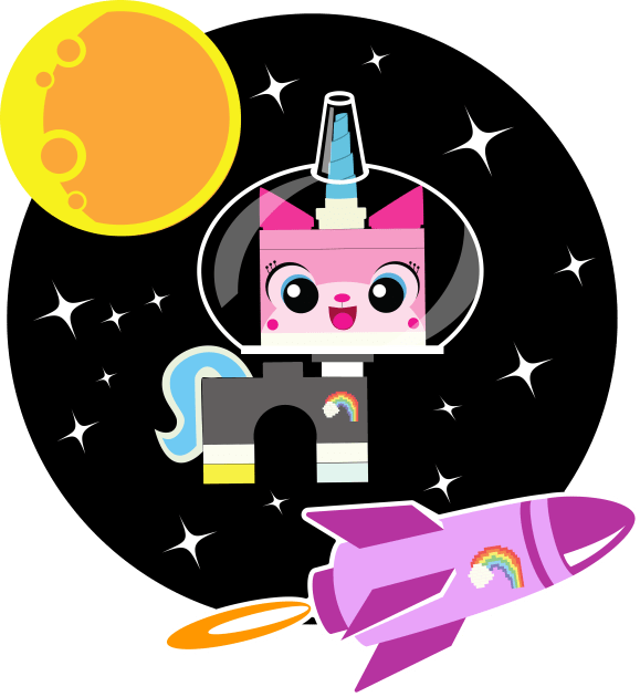 Unikitty in Space Kids T-Shirt by VeryBear