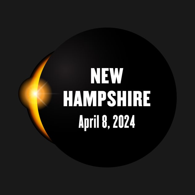 Total Solar Eclipse New Hampshire 2024 by Rocky Ro Designs