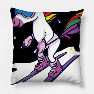 Unicorn Skiing Pillow