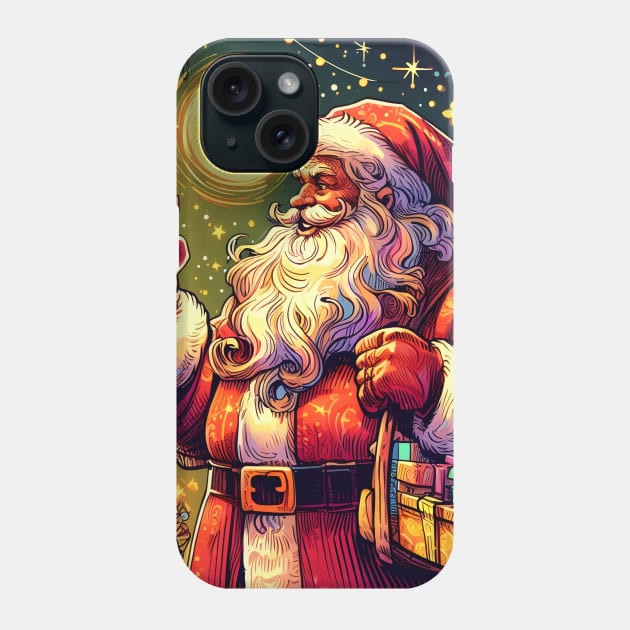 Captivating Christmas: Unleash Cheer with Unique Santa Claus Illustrations! Phone Case by insaneLEDP