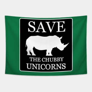 Save the chubby unicors Tapestry