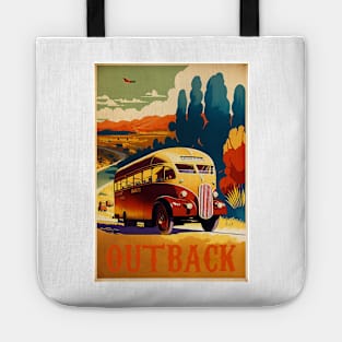 Outback Australia Roadtrip Vintage Travel Art Poster Tote