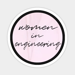 women in engineering pink marble Magnet