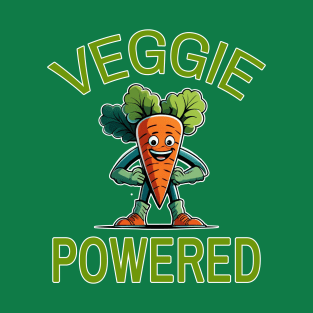 VEGGIE POWERED Cute Vegan or Vegetarian Health Food T-Shirt