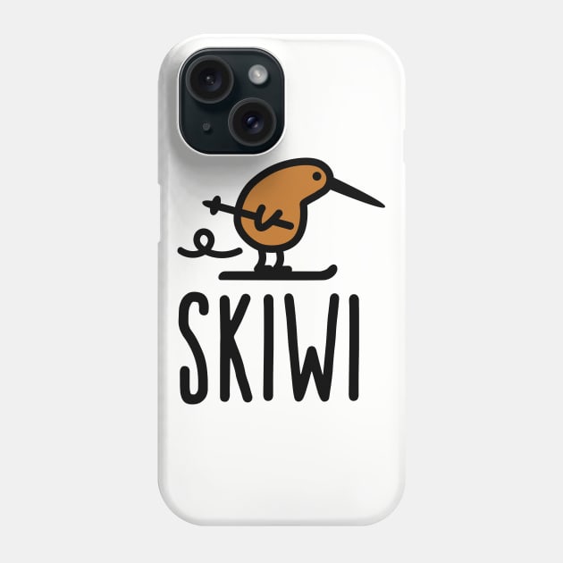 Skiwi funny kiwi New Zealand bird cartoon Phone Case by LaundryFactory